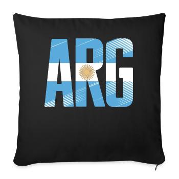 Argentine - Housse de coussin décorative 45 x 45 cm - noir - Devant