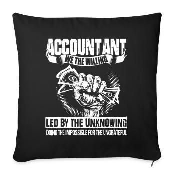 Accountant Led By The Unknown - Sofa pillowcase 17,3'' x 17,3'' (45 x 45 cm) - black - Front