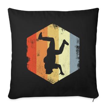 Breakdancer Vintage Look - Housse de coussin décorative 45 x 45 cm - noir - Devant