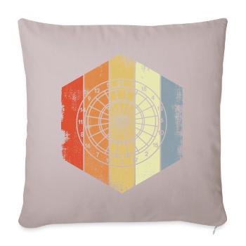 Croquis de jeu de fléchettes - Housse de coussin décorative 45 x 45 cm - taupe clair - Devant