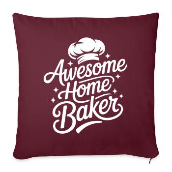 Super Baker Papas Club Dad bakes best - Sofa pillowcase 17,3'' x 17,3'' (45 x 45 cm) - burgundy - Front
