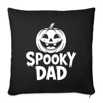 Spooky Dad Dad's Halloween Shirt Laughing Pumpkin - Sofa pillowcase 17,3'' x 17,3'' (45 x 45 cm) - black - Front