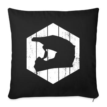 Motocross Helmet - Sofa pillowcase 17,3'' x 17,3'' (45 x 45 cm) - black - Front