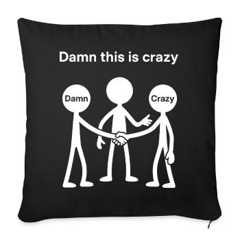 Weird Matchstick Man Gen Z Humor Irony - Sofa pillowcase 17,3'' x 17,3'' (45 x 45 cm) - black - Front