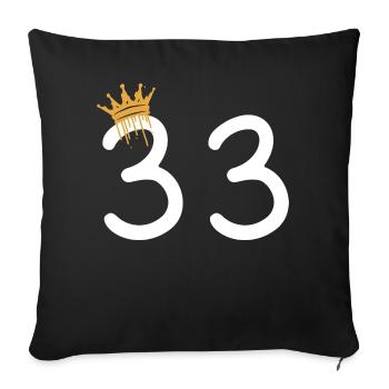 33 - Sofa pillowcase 17,3'' x 17,3'' (45 x 45 cm) - black - Front