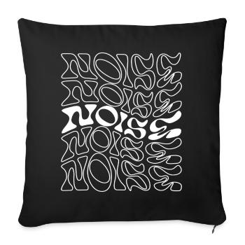 Noise music Abstract Fluid Line Pattern - Sofa pillowcase 17,3'' x 17,3'' (45 x 45 cm) - black - Front