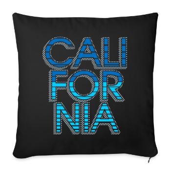 Conception californienne de réflexion de la lumière - Housse de coussin décorative 45 x 45 cm - noir - Devant