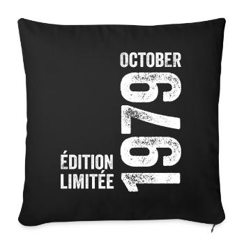 Légendes Octobre 1979 Millésime Octobre 1979 Rétro - Housse de coussin décorative 45 x 45 cm - noir - Devant