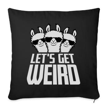 Let's Get Weird 3 Llama Friends Team Sunglasses - Sofa pillowcase 17,3'' x 17,3'' (45 x 45 cm) - black - Front