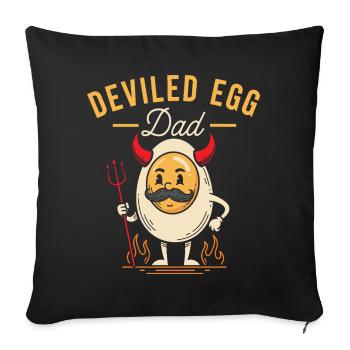 Teuflisches Ei Papa Thanskgiving Abendessen - Sofakissenbezug 45 x 45 cm - Schwarz - Vorne
