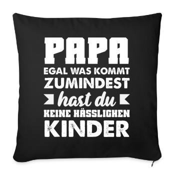 Funny Father's Day Gift Dad Beer - Sofa pillowcase 17,3'' x 17,3'' (45 x 45 cm) - black - Front