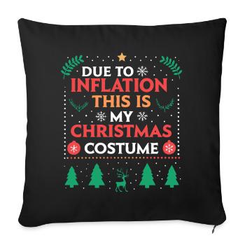 Weihnachten Inflation Kostüm - Sofakissenbezug 45 x 45 cm - Schwarz - Vorne