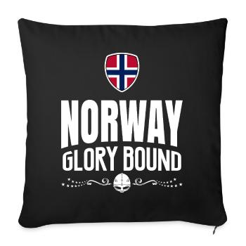 NORVÈGE GLOIRE - Housse de coussin décorative 45 x 45 cm - noir - Devant