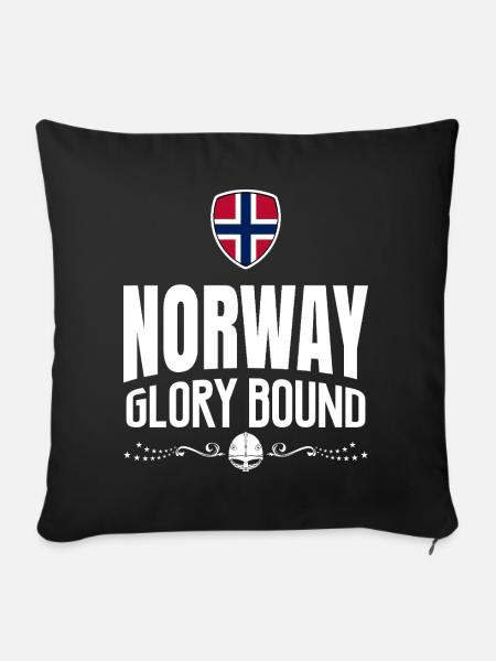NORWEGEN-RUHM - Sofakissenbezug 45 x 45 cm - Schwarz