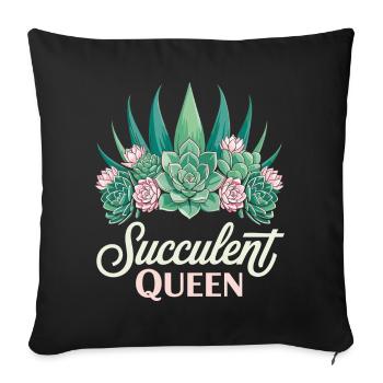 Plant Succulent Queen Cactus Women - Sofa pillowcase 17,3'' x 17,3'' (45 x 45 cm) - black - Front