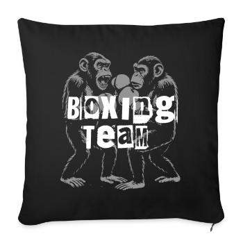 Chimp Boxing Team - Sofa pillowcase 17,3'' x 17,3'' (45 x 45 cm) - black - Front