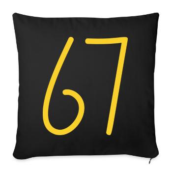 67 - Sofa pillowcase 17,3'' x 17,3'' (45 x 45 cm) - black - Front