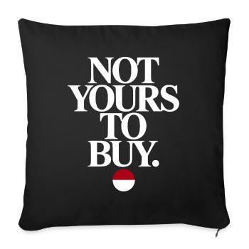 Not Yours To Buy Greenland Sovereignty Policy - Sofa pillowcase 17,3'' x 17,3'' (45 x 45 cm) - black - Front