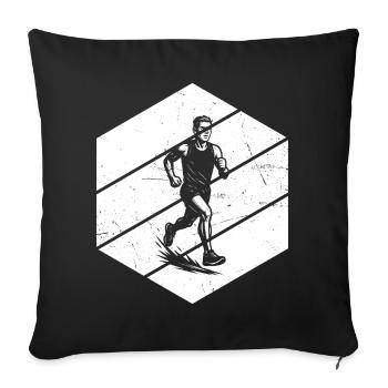 Purist Running Theme - Sofa pillowcase 17,3'' x 17,3'' (45 x 45 cm) - black - Front