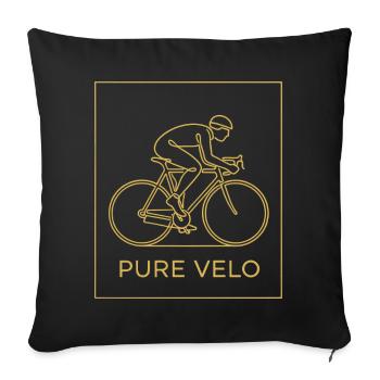 Pure Velo Gold Line Cyclist - Sofa pillowcase 17,3'' x 17,3'' (45 x 45 cm) - black - Front