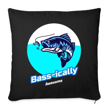 Bass-ically Awesome - Sofa pillowcase 17,3'' x 17,3'' (45 x 45 cm) - black - Front