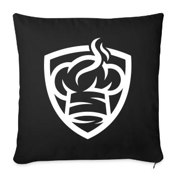 Icône du Chapeau de Chef - Housse de coussin décorative 45 x 45 cm - noir - Devant
