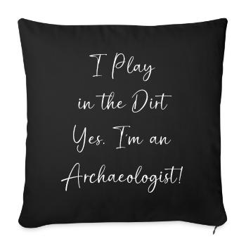 archaeology - Sofa pillowcase 17,3'' x 17,3'' (45 x 45 cm) - black - Front