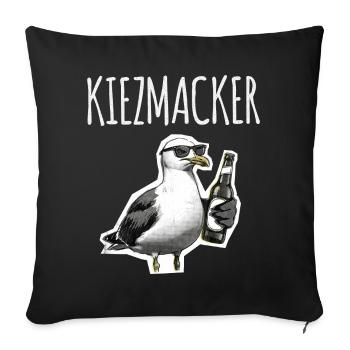 Kiez Möwe Macker - Housse de coussin décorative 45 x 45 cm - noir - Devant