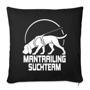 Équipe de recherche de chasseurs de chasse Bloodhound Dogs Wilsigns - Housse de coussin décorative 45 x 45 cm - noir - Devant