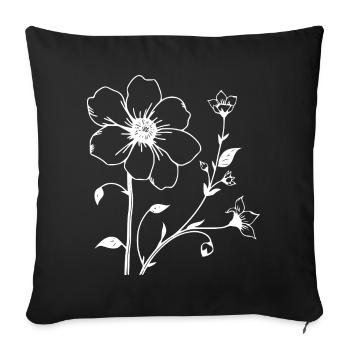 Flower Vine Flower Blossom Gift Mother Mother's Day - Sofa pillowcase 17,3'' x 17,3'' (45 x 45 cm) - black - Front