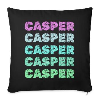 Casper als Name - Sofakissenbezug 45 x 45 cm - Schwarz - Vorne