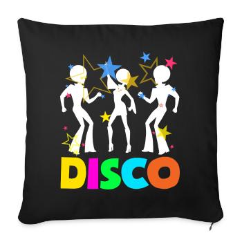 Retro Back to the 80s Vintage Design - Sofakissenbezug 45 x 45 cm - Schwarz - Vorne