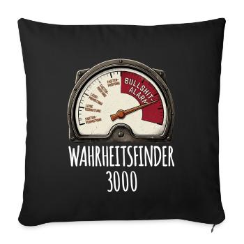 Wahrheit Finder Tacho - Sofakissenbezug 45 x 45 cm - Schwarz - Vorne