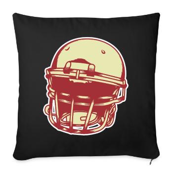 American Football Helmet - Sofa pillowcase 17,3'' x 17,3'' (45 x 45 cm) - black - Front