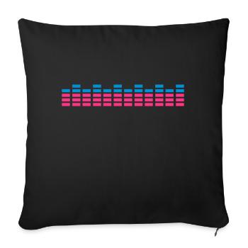 equlizer sound audio dj - Housse de coussin décorative 45 x 45 cm - noir - Devant