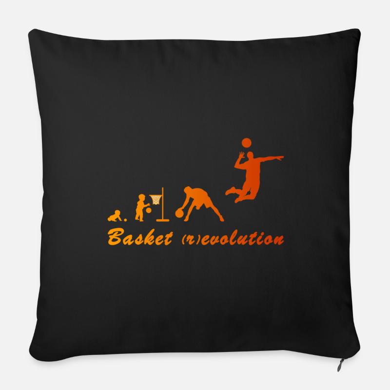 Basket (r) evolution - Housse de coussin décorative 45 x 45 cm - noir