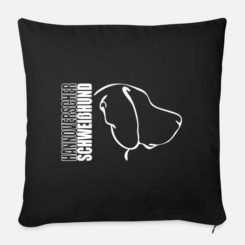 HANNOVERSCHER SCHWEIßHUND PROFIL - Sofakissenbezug 45 x 45 cm - Schwarz