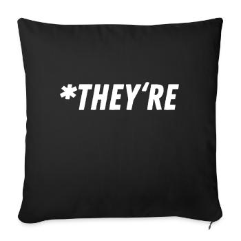 Grammaire Grammaire Cadeau Cadeau Idée - Housse de coussin décorative 45 x 45 cm - noir - Devant