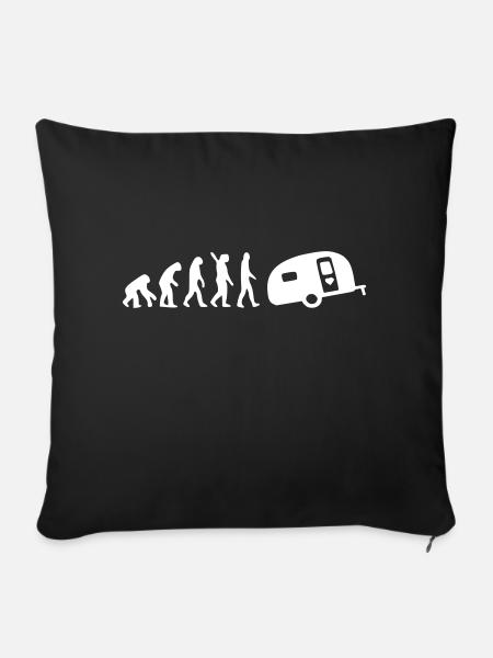 Camping Evolution - Sofakissenbezug 45 x 45 cm - Schwarz