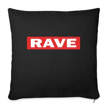 Rave - Housse de coussin décorative 45 x 45 cm - noir - Devant