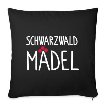 Schwarzwaldmädel - Sofakissenbezug 45 x 45 cm - Schwarz - Vorne