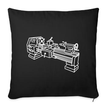 Mechanic lathe - Sofa pillowcase 17,3'' x 17,3'' (45 x 45 cm) - black - Front