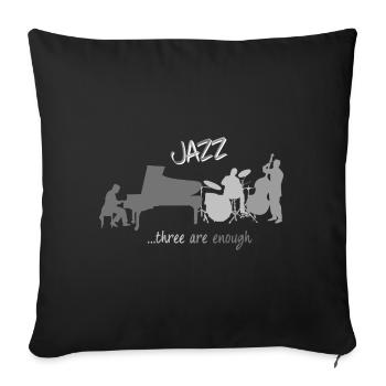 Jazz three are enough Jazz Musique - Housse de coussin décorative 45 x 45 cm - noir - Devant
