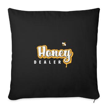 Apiculteur, cadeau d'apiculteur - Concessionnaire de miel - Housse de coussin décorative 45 x 45 cm - noir - Devant