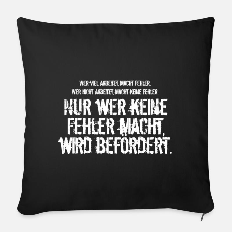 Beförderung - Sofakissenbezug 45 x 45 cm - Schwarz