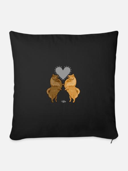mittellove3 - Sofakissenbezug 45 x 45 cm - Schwarz