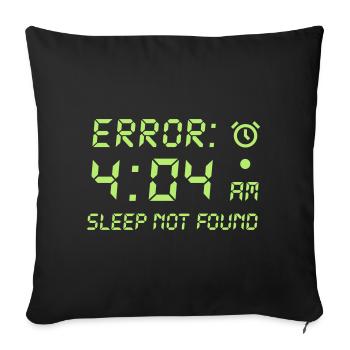 Erreur 404, mise en veille non trouvée - Housse de coussin décorative 45 x 45 cm - noir - Devant