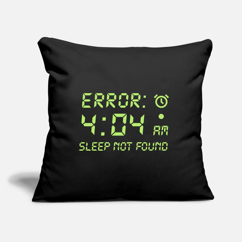 Error 404, sleep not found funny programmer gamer Sofa pillowcase 17,3'' x 17,3'' (45 x 45 cm)