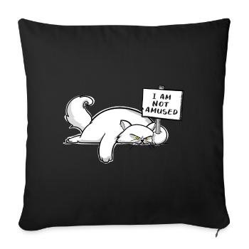 Angry Cat - Sofa pillowcase 17,3'' x 17,3'' (45 x 45 cm) - black - Front