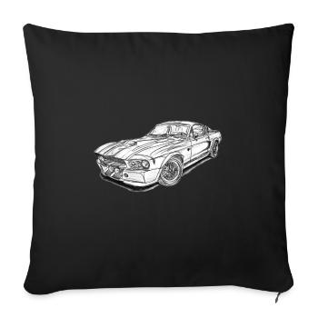 Classic Car - Sofakissenbezug 45 x 45 cm - Schwarz - Vorne
